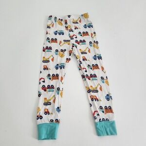 Bamboo Viscose Boys size‎ 3T Construction Truck Pajama Pants White Teal